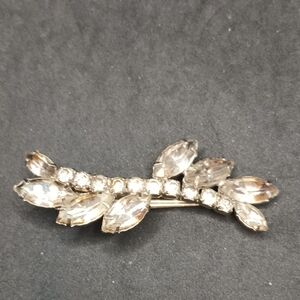 Elegant Silver Crystal Hair Clip